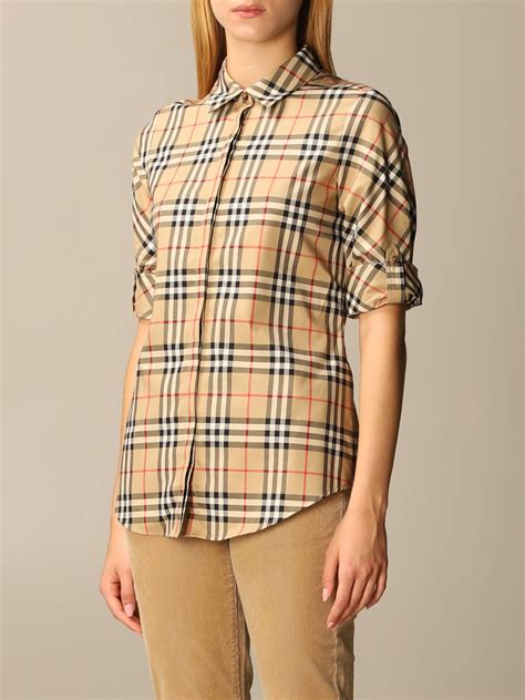 camicia burberry donna zalando|Camicia in cotone Check (Sabbia) .